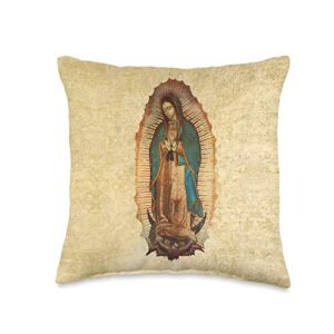 cosas mexicanas accessories co basilica of our lady virgen de guadalupe virgin mary throw pillow, 16x16, multicolor