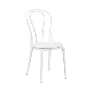 canglong french dining bars, cafes, restaurant, plastic chair, set of 1, white