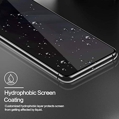 [2 Pack] Galaxy S21 Privacy Screen Protector Tempered Glass, YWXTW Anti-Spy Black Screen Protector for Samsung Galaxy S21 5G 6.2 Inch 2021, Easy Installation 9H Hardness Anti-Scratch Bubble Free [Don’t Support Fingerprint Unlock]