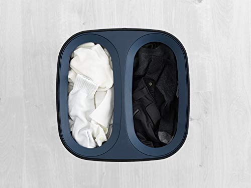 Joseph Joseph Tota 60-litre Laundry Hamper Separation Basket with Lid - Black