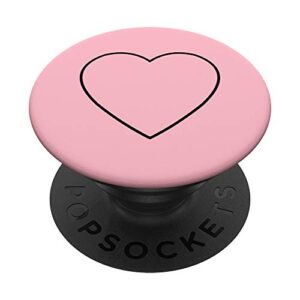 black heart pink popsockets popgrip: swappable grip for phones & tablets