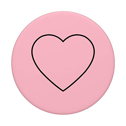 Black Heart Pink PopSockets PopGrip: Swappable Grip for Phones & Tablets