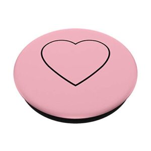 Black Heart Pink PopSockets PopGrip: Swappable Grip for Phones & Tablets