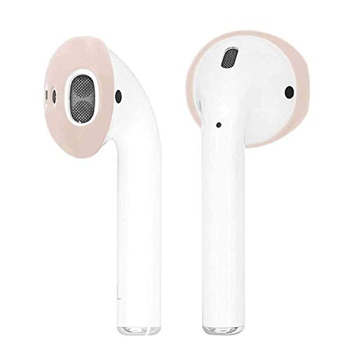 ALXCD Fit in Case Ear Cover Replacement for Air Pods Headphones, Silicone Earbud Covers Eartips, Compatible with Air Pods, 6 Pairs, White Black Pink Purple Green Gold