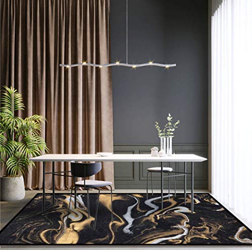 Marble Ink Paper Texture Black Silver Gold Rugs Soft Non-Slip Indoor Outdoor Living Room Bedroom Kids Room Modern Home Decor Carpet Mat Yoga Mat Runner Rugs