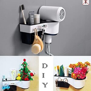 GOLDROC Blow Dryer Holder, Razor Holder for Shower, Electric Toothbrush Holder, Makeup Brush Holder, Hair Dryer holder Wall Mounted