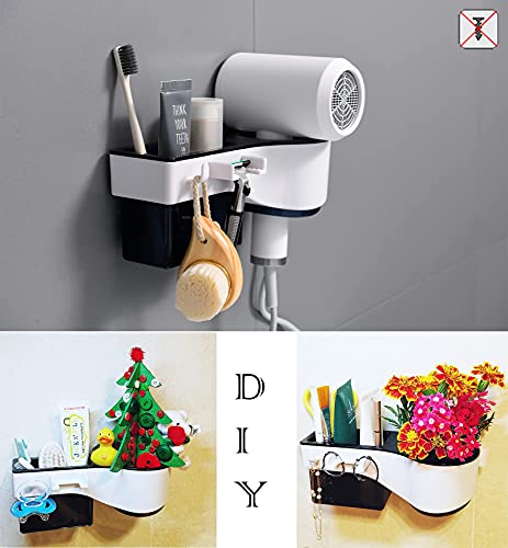 GOLDROC Blow Dryer Holder, Razor Holder for Shower, Electric Toothbrush Holder, Makeup Brush Holder, Hair Dryer holder Wall Mounted