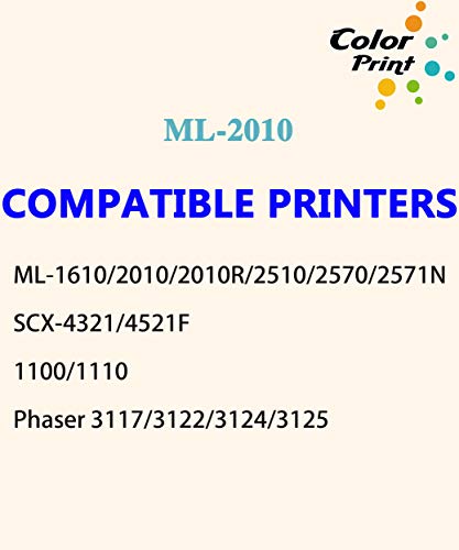 ColorPrint Compatible ML-2010 Toner Cartridge 2010 Replacement for ML2010 ML-2010D3 for ML-1610 ML-1610R ML-1620 ML-1625 ML-2010P ML-2010PR ML-2010R ML-2570 SCX-4521F SCX-4321 Printer (Black, 2-Pack)