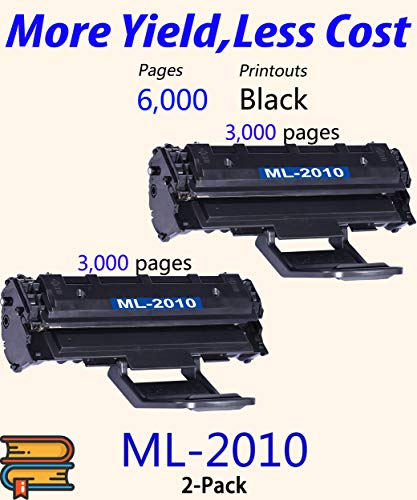 ColorPrint Compatible ML-2010 Toner Cartridge 2010 Replacement for ML2010 ML-2010D3 for ML-1610 ML-1610R ML-1620 ML-1625 ML-2010P ML-2010PR ML-2010R ML-2570 SCX-4521F SCX-4321 Printer (Black, 2-Pack)