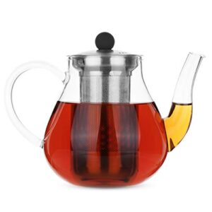 BTaT - Glass Teapot with Removable Infuser (32oz, 1000ml) Stovetop Safe Tea Kettle, Blooming and Loose Leaf Tea Maker Set, Mother's Day Gift