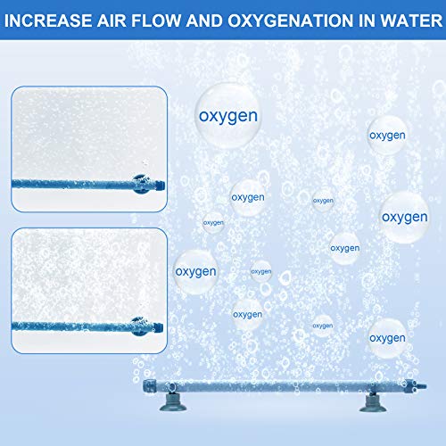 PAGOW 2 Pieces 7 Inch Aquarium Bubble Wall Air Stone Bar, Air Stone Bar Tubes with Suction Cups, Spray Aeration for Fish Tank Hydroponics Pump