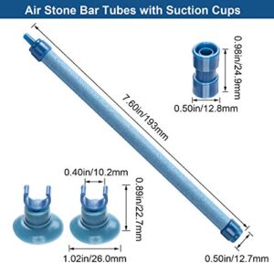 PAGOW 2 Pieces 7 Inch Aquarium Bubble Wall Air Stone Bar, Air Stone Bar Tubes with Suction Cups, Spray Aeration for Fish Tank Hydroponics Pump