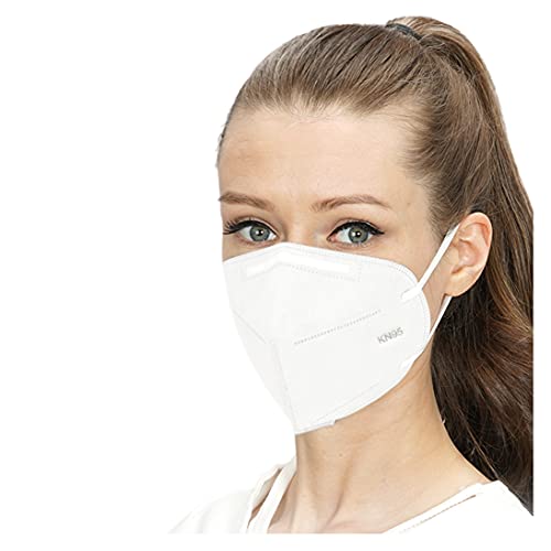 ApePal 5-Layer Disposable KN95 Face Masks Wide Elastic Ear Loops Safety Face Mask,Black,50PCS/pack