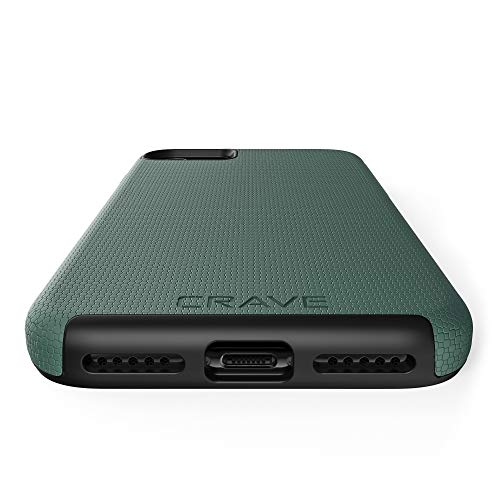 Crave Dual Guard for Apple iPhone SE 2022 (3rd gen) Case, SE 2020 (2nd gen) Case, iPhone 8 Case, iPhone 7 Case, Shockproof Protection Dual Layer Case for iPhone SE/8/7 (4.7 Inch) - Forest Green