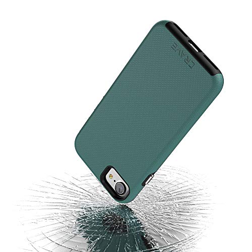 Crave Dual Guard for Apple iPhone SE 2022 (3rd gen) Case, SE 2020 (2nd gen) Case, iPhone 8 Case, iPhone 7 Case, Shockproof Protection Dual Layer Case for iPhone SE/8/7 (4.7 Inch) - Forest Green