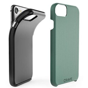 Crave Dual Guard for Apple iPhone SE 2022 (3rd gen) Case, SE 2020 (2nd gen) Case, iPhone 8 Case, iPhone 7 Case, Shockproof Protection Dual Layer Case for iPhone SE/8/7 (4.7 Inch) - Forest Green