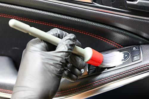 Fox Clean Car Detailing Brush Set of 3 Brushes - Interior & Exterior Car Cleaning Kit - Auto Detail Brush Tools for Cars 