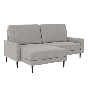 cosmoliving by cosmopolitan francis upholstered sofa sectional, light gray