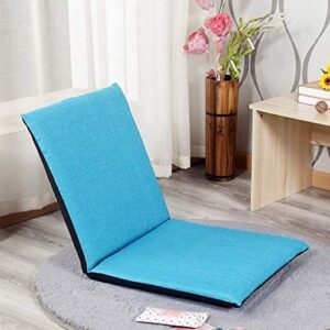 GYDJBD Creative Lazy Sofa, Tatami Thick Bed Backrest Sofa Single Dormitory Sofa Chair, Flax (Color : Blue)