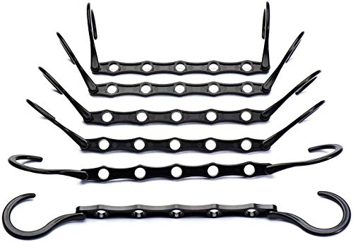 Space Saving Hangers 16 Pack, Plastic Space Saver Hanger for Smart Closet, Black Magic Hangers Multiple Hangers in One Hanger Organizer