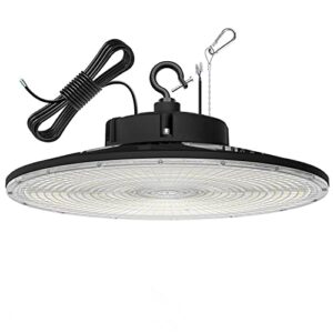 ufo led high bay light 240w 36,000lm ac100-277v up and down lighting 0-10v dimmable 5000k daylight low bay led lights ul/dlc listed 6' cable alternative to 1000w mh/hps for garage factory warehouse