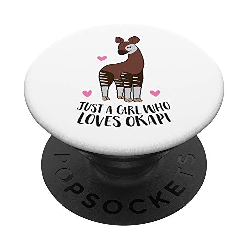 Cute Okapi Girl Just a Girl Who Loves Okapis PopSockets Swappable PopGrip