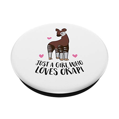 Cute Okapi Girl Just a Girl Who Loves Okapis PopSockets Swappable PopGrip