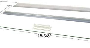 Blue Spotted Single Piece Glass Canopy for 5 Gallon Aquariums, AM31608, 16" Long x 8" Wide Aquariums with No Center Brace