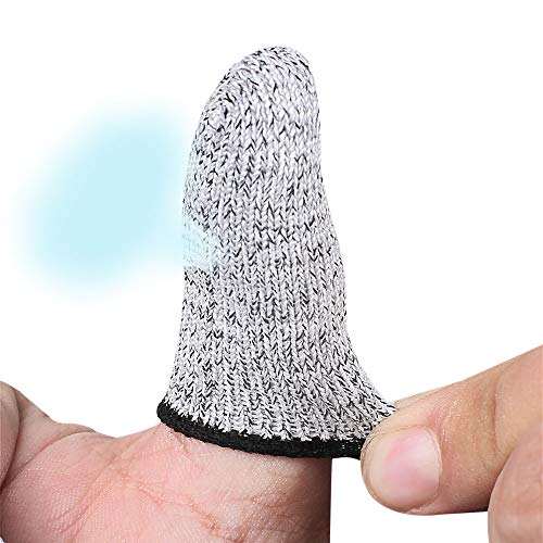 ZEPOHCK 10 Pcs Cut Resistant Protection Finger Cots, Finger Sleeve, Finger Cover Life Extender for Kitchen, Work, Sculpture, Anti-Slip, Reusable