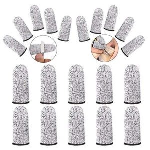 ZEPOHCK 10 Pcs Cut Resistant Protection Finger Cots, Finger Sleeve, Finger Cover Life Extender for Kitchen, Work, Sculpture, Anti-Slip, Reusable