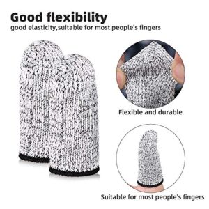 ZEPOHCK 10 Pcs Cut Resistant Protection Finger Cots, Finger Sleeve, Finger Cover Life Extender for Kitchen, Work, Sculpture, Anti-Slip, Reusable