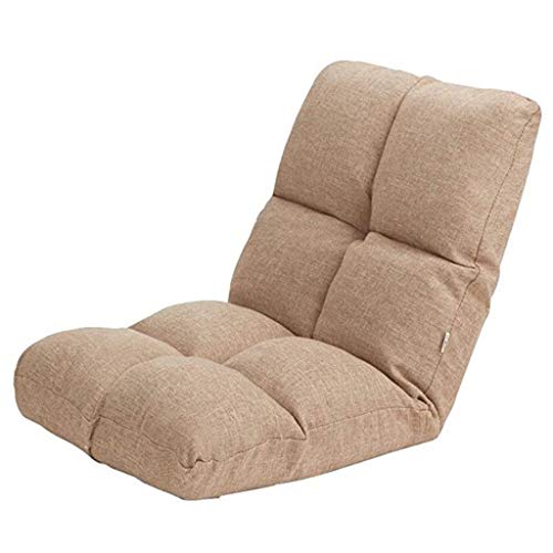 GYDJBD Adjustable Floor Game Sofa, Natural Cotton and Linen Double Sponge Folding Lazy Sofa