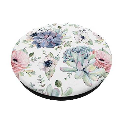 Trendy Botanical Flowers Garden Floral Print pattern for Flo PopSockets PopGrip: Swappable Grip for Phones & Tablets