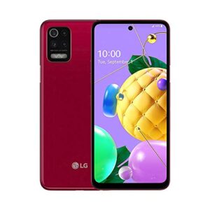 lg k52 lm-k520hmw 64gb gsm unlocked android smartphone (international variant/us compatible lte) - red