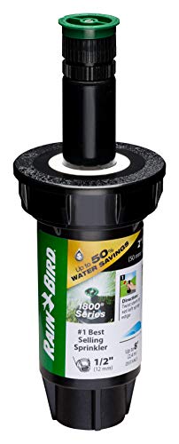 Rain Bird 1802AP8PRS Pressure Regulating (PRS) Professional Pop-Up Sprinkler, Adjustable 0 - 360° Pattern, 6' - 8' Spray Distance, 2" Pop-up Height