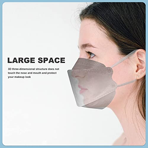 Sheal 50PCS 3D Disposable 4-Layer Face Masks For Unisex Adult 5-Colors Design, Each Individually Packaged