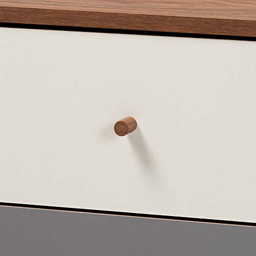 Baxton Studio Halden Sideboards and Servers, Walnut Brown/Grey