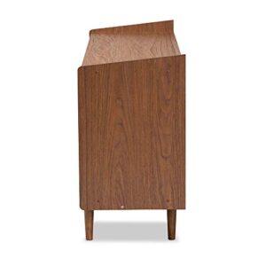 Baxton Studio Halden Sideboards and Servers, Walnut Brown/Grey