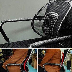 Amazing Vent Cushion Mesh Back Lumbar Support Car Office Home Chair Seat Black Durable