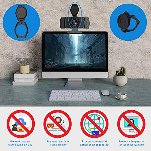 QINROOM 3 Pack Webcam Cover, Thin Lens Cover Shutter Privacy Hood Cover for HD Pro Webcam C270/C615/C920/C930e/C922X for Protect Your Privacy and Security