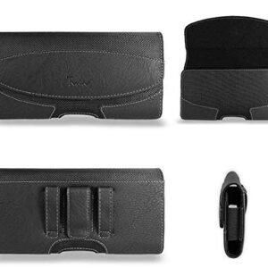 for Samsung Galaxy S21/S21Plus/S21 Ultra Case; TMAN Durable Holster Leather Belt Clip/Belt Loops Pouch Case for Galaxy S21/S21+/S21Ultra (Galaxy S21 Ultra (XL Size Fit))
