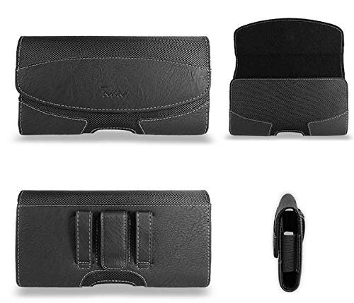 for Samsung Galaxy S21/S21Plus/S21 Ultra Case; TMAN Durable Holster Leather Belt Clip/Belt Loops Pouch Case for Galaxy S21/S21+/S21Ultra (Galaxy S21 Ultra (XL Size Fit))