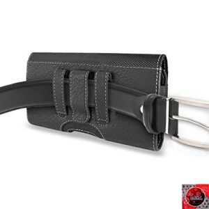 for Samsung Galaxy S21/S21Plus/S21 Ultra Case; TMAN Durable Holster Leather Belt Clip/Belt Loops Pouch Case for Galaxy S21/S21+/S21Ultra (Galaxy S21 Ultra (XL Size Fit))