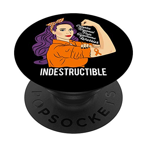 Complex Regional Pain Syndrome Warrior Indestructible CRPS PopSockets PopGrip: Swappable Grip for Phones & Tablets