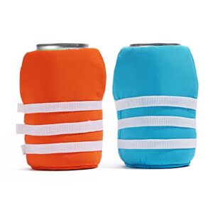 2 PACK - Cold Beer Coat Brew Jacket Cooler Life Vest Jacket Cover by In-Cog-Neato Secret Hide a Beer Can Beverage Cooler For 12oz Cans Unique Gifts for Her Him (Life Jacket)