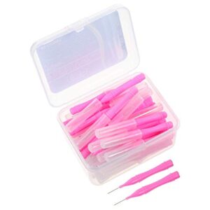 40pcs interdental picks dental brush picks dental floss interdental cleaners 0.7mm pink floss picks,floss for braces