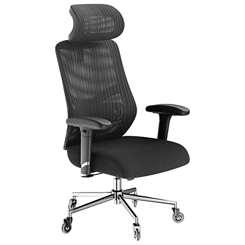 Truweo Ergonomic Executive Office Chair - Big and Tall with Inline Skate Caster Wheels – Heavy Duty Lumbar Support High Back with Premium Gas Lift