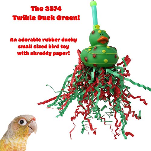 Bonka Bird Toys 3574 Christmas Twinkle Duck Small Bird Toy Conure Cockatiel Parakeet