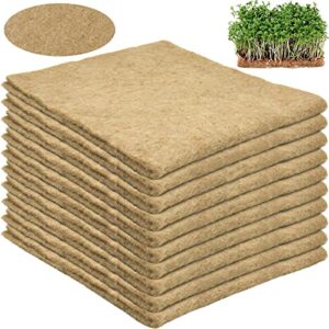 halatool 10 pads jute plant hemp fiber grow mat for microgreens growing 10" x 20" hydroponic grow pads for 1020 growing trays indoor sprouting kit for microgreens wheatgrass sprouts organic production