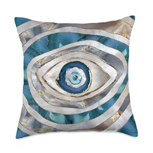 creativemotions evil eye amulet ornament throw pillow, 18x18, multicolor
